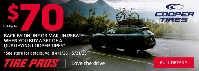 Cooper Tire Rebate Banner