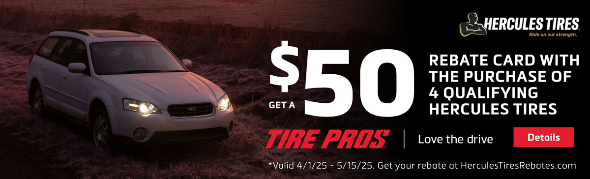 Hercules Tire Rebate Banner