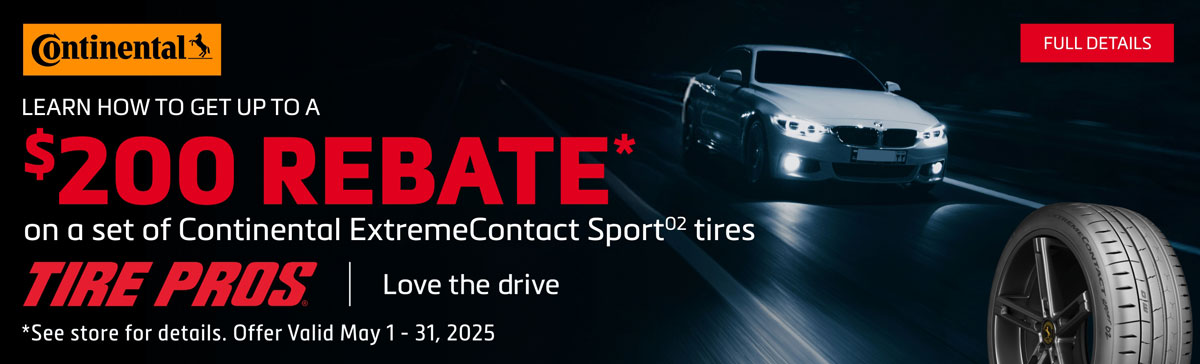 Continental Tire Rebate Banner