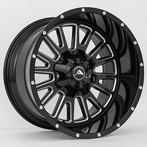 American Offroad A105 Gloss Black W/ Milled Spokes