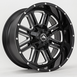 American Offroad A106 Gloss Black W/ Milled Spokes
