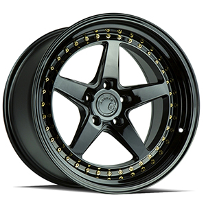 Aodhan DS05 Gloss Black W/ Gold Rivets