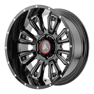 Asanti Offroad AB808 Gloss Black W/ Milled Spokes