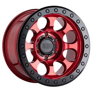 Black Rhino Riot Beadlock Candy Red W/ Black Bolts