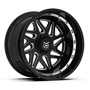 Dropstars DS657 Gloss Black W/ Milled Spokes