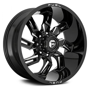 Fuel Lockdown D747 Gloss Black W/ Milled Spokes