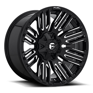 Fuel Schism D649 Gloss Black W/ Milled Spokes