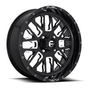 Fuel UTV Stroke D611 Gloss Black W/ Milled Spokes