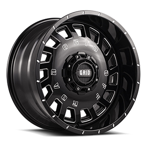 Grid Offroad GD03 Matte Black W/ Milled Spokes