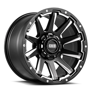 Grid Offroad GD05 Matte Black W/ Milled Spokes