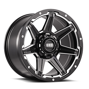 Grid Offroad GD06 Gloss Black W/ Milled Spokes