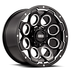 Grid Offroad GD08 Gloss Black W/ Milled Spokes