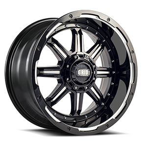 Grid Offroad GD10 Gloss Black W/ Milled Spokes