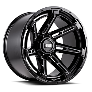 Grid Offroad GD12 Gloss Black W/ Milled Spokes