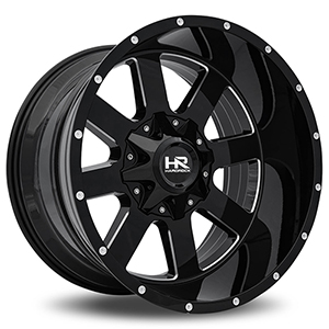 Hardrock Tank H706 Gloss Black W/ Milled Spokes