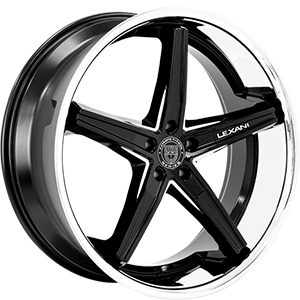 Lexani Fiorano 679 Black W Chrome Lip