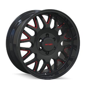 Mayhem Tripwire 8110 Gloss Black W/ Red Spokes