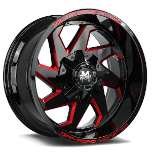 Off-Road Monster M09 Gloss Black Candy Red Milled