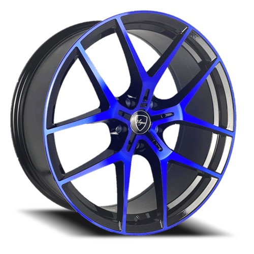Elegance E017 Gloss Black W/ Candy Blue Face