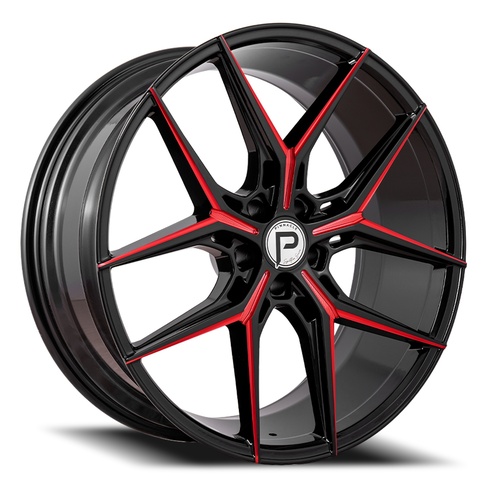 Pinnacle Splendent P204 Black W/ Red Milling