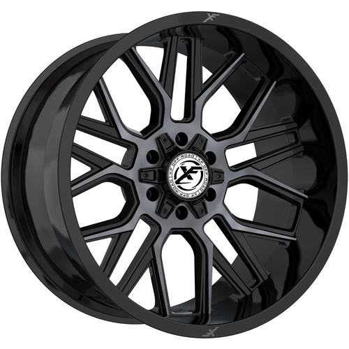 XF Offroad Xf-235 Gloss Black & Machined Titanium Double Dark Tint