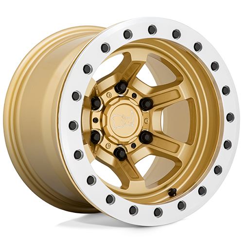 Black Rhino Offshoot Beadlock Gloss Gold W/ Machined Ring