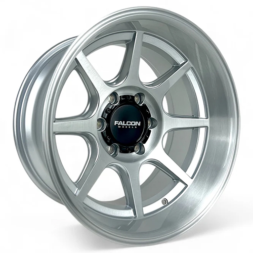 Falcon Wheels T8 Silver Brushed Face