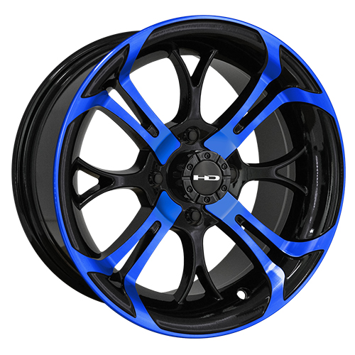 HD Golf Spinout Gloss Black Machined W/ Blue Accents