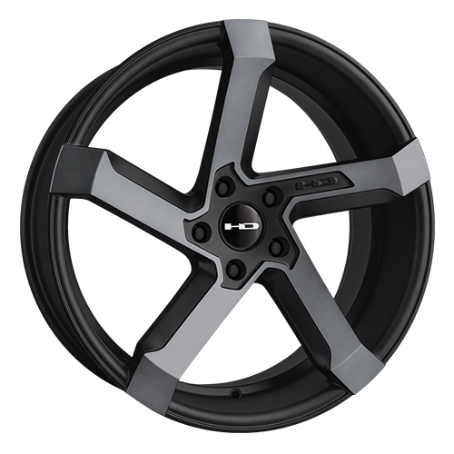 HD Wheels Kink Satin Gunmetal Machined W/ Gray Clear