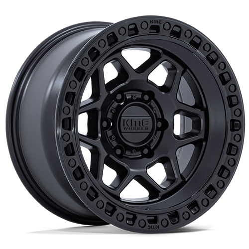 KMC Torx KM553 Matte Black With Gloss Black Lip