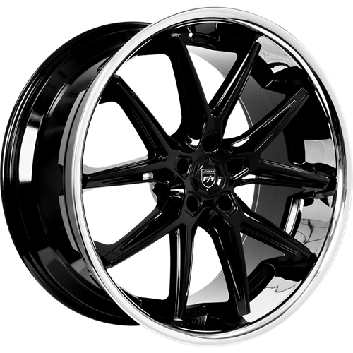 Lexani Circuit 710 Gloss Black With Stainless Chrome Lip