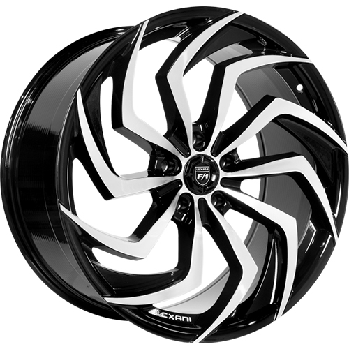 Lexani Shadow 698 Gloss Black W/ Machined Face