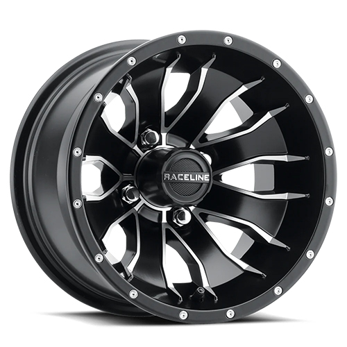 Raceline G77 Mamba Satin Black W/ Machined Spokes