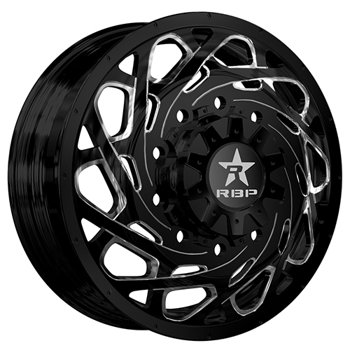Rolling Big Power Empire 10R Gloss Black W/ Machined Grooves Front