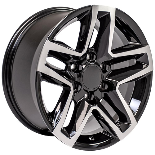 Replica Wheel Chevrolet Silverado 1500 CV34B Black Machined