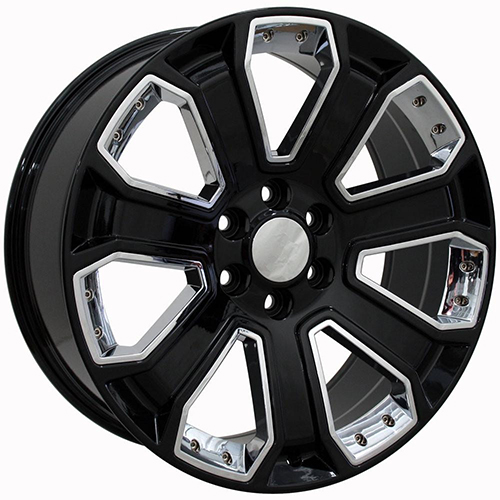 OE Wheels Chevrolet Silverado CV93B Black W/ Chrome
