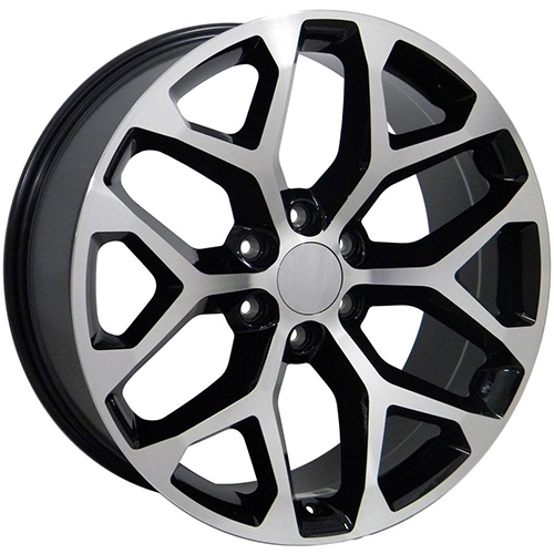 Replica Wheel Chevrolet Silverado CV98B Black Machined