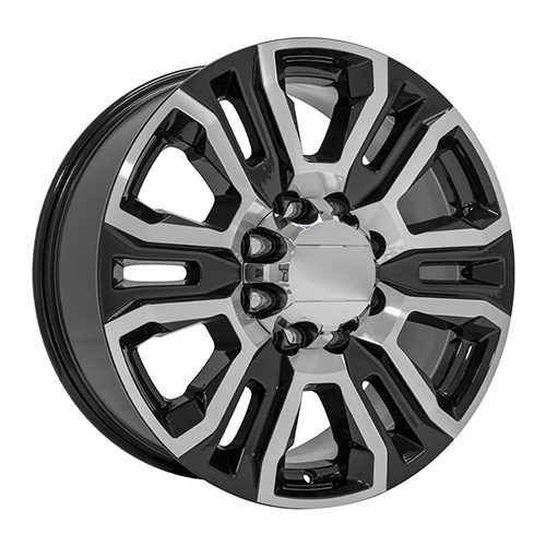 OE Wheels GMC Sierra 2500/3500 HD Denali CV70B Black Machined