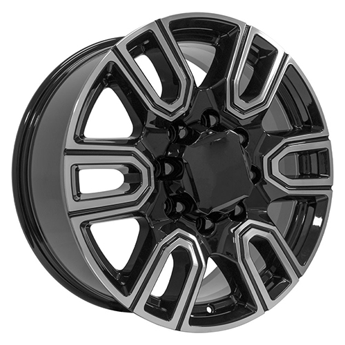 Replica Wheel GMC Sierra 2500/3500 CV96B Black Machined