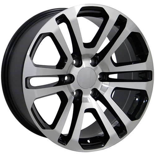 OE Wheels GMC Sierra CV99 Black Machined