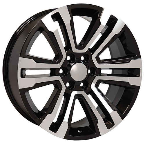 OE Wheels GMC Yukon CV44 Black Machined
