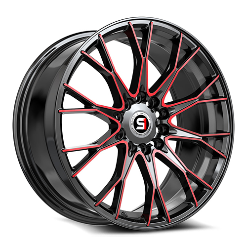 Spec-1 SP-59 Gloss Black With Red Machined Accents