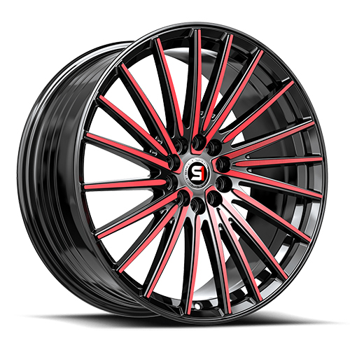 Spec-1 SP-68 Gloss Black With Red Machined Accents