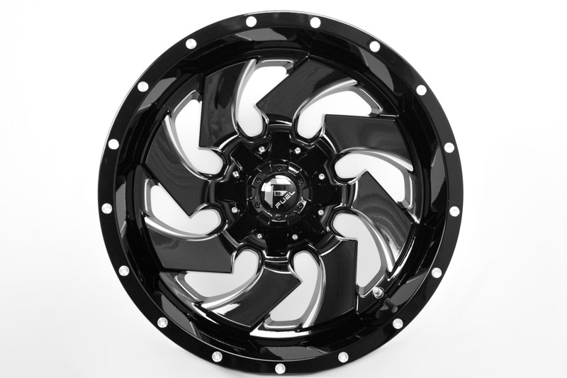 Fuel Off Road Cleaver D574 20x12 5 Lug Gloss Black Milled Wheels Rims .JPG