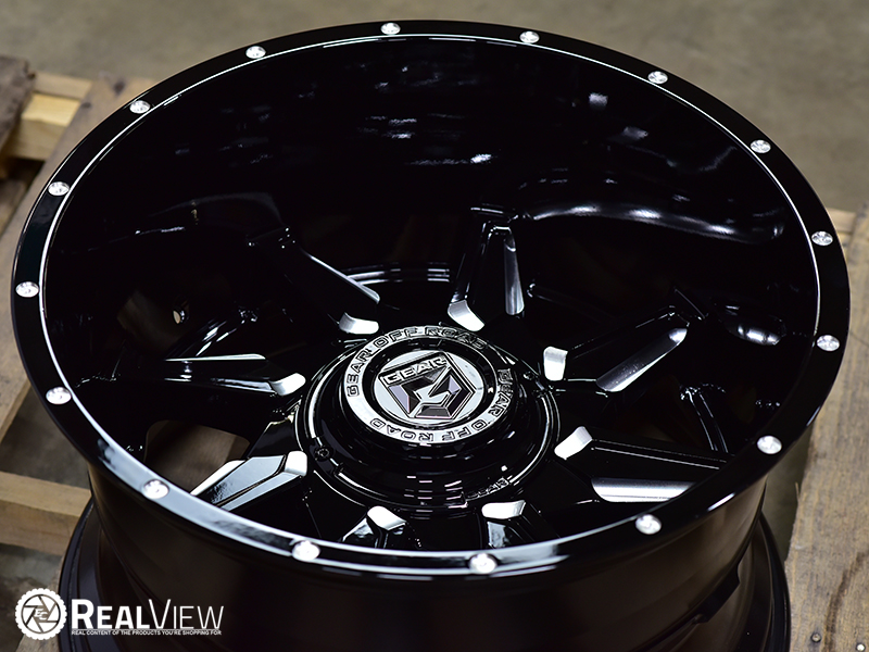 Gear 751bm 20x12 44 Gloss Black Milled Accents Wheels Rims 