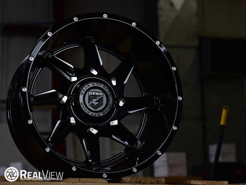 Gear 751bm 20x12 44 Gloss Black Milled Accents Wheels Rims 