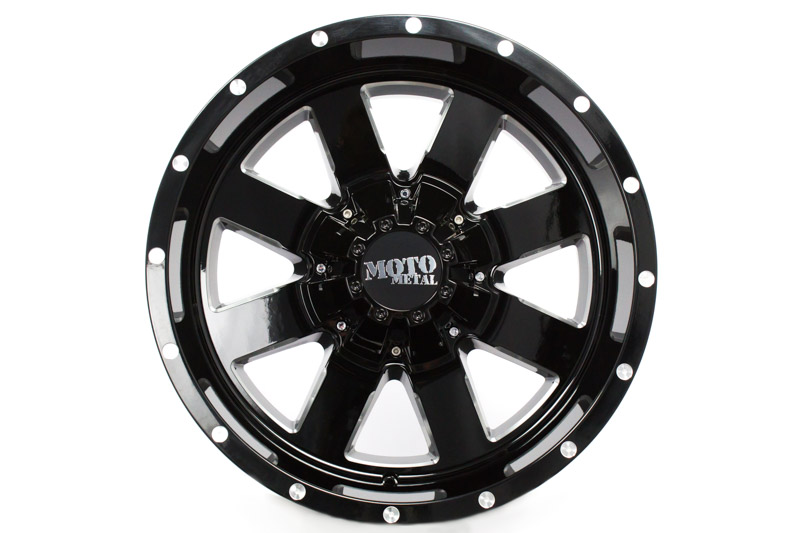 Moto Metal 962 18x10 6 Lug Gloss Black Milled Wheels Rims .JPG