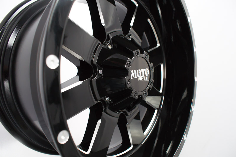 Moto Metal 962 18x10 6 Lug Gloss Black Milled Wheels Rims .JPG