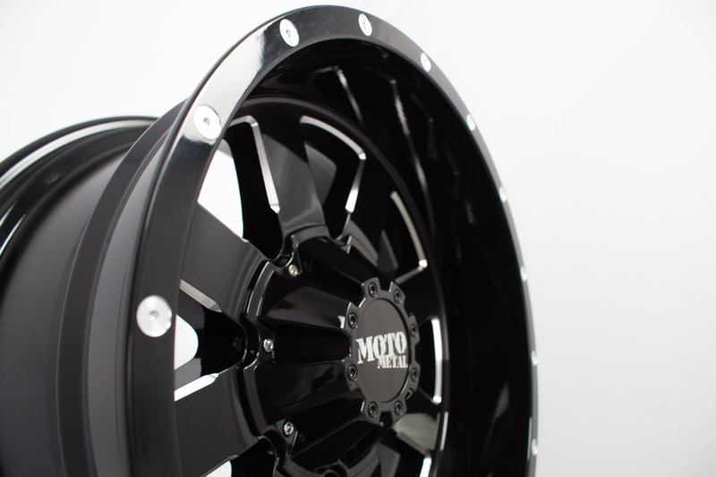 Moto Metal 962 18x10 6 Lug Gloss Black Milled Wheels Rims .JPG