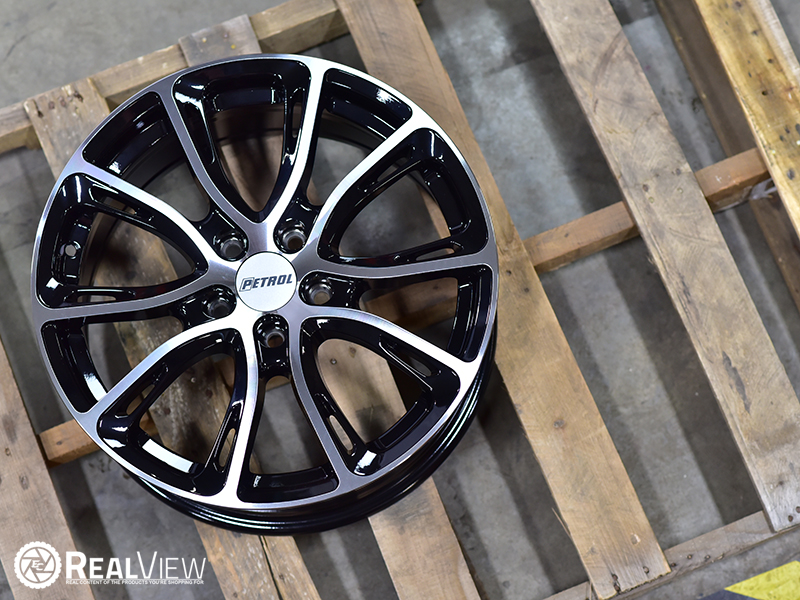 Petrol P5a 17x7.5 40 Gloss Black Machined Face Wheels Rims 